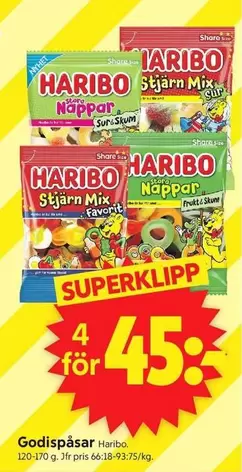 Haribo - Nappar, Stj
uevo rn Mix