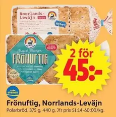 Polarbröd - Frönuftig, Norrlands-Leväjn Vete