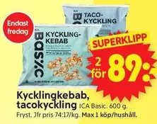 Kycklingkebab, tacokyckling