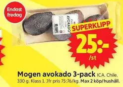 Mogen avokado 3-pack
