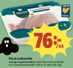 Ingelsta kalkon - Färsk kalkonfilé