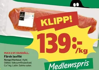 Färsk laxfilé