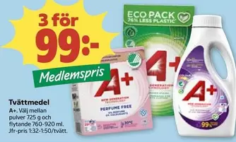 Tvättmedel A+