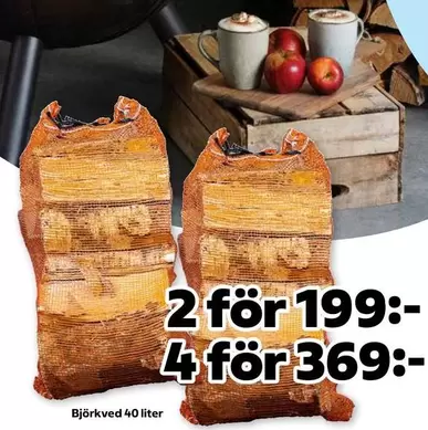 Björkved 40 liter