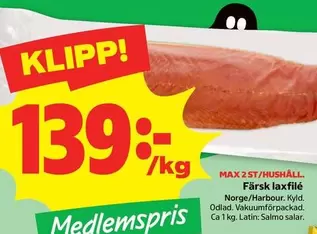 Färsk laxfilé