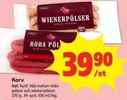 Gøl - Wienerpölser och röda pölser