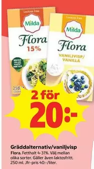 Milda - Flora Gräddalternativ/vaniljsp