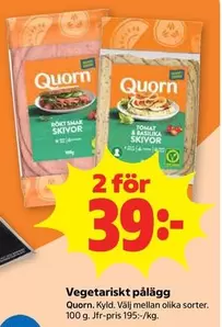 Quorn - Vegetariskt pålägg