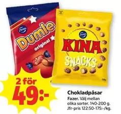Dumle - original, Kina Snacks
