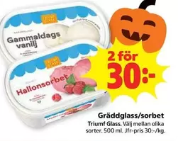 Triumf glass - Gräddglass/sorbet