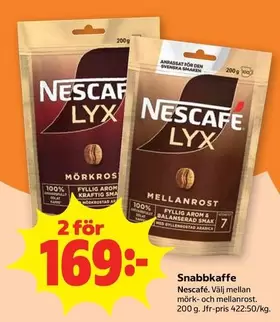Nescafe - Snabbkaffe Mörkrost och Mellanrost