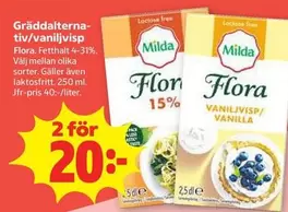 Flora - Gräddalternativ/vaniljsp