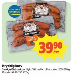 Kryddig korv
