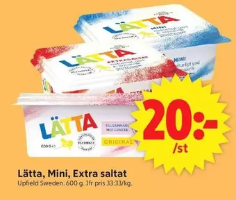 Lätta - , Mini, Extra saltat