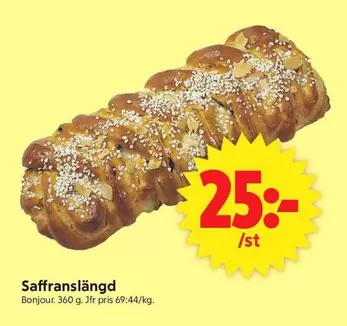 Bonjour - Saffranslängd