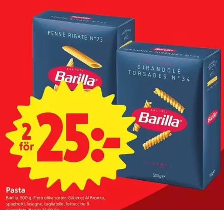 Barilla - Penne Rigate N°73 / Girandole Torsades N°34