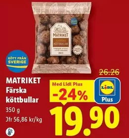 Färska köttbullar