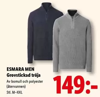 Grovstickad tröja
