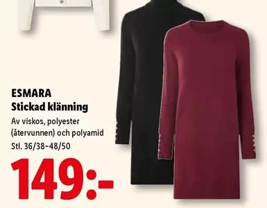 Stickad klänning
