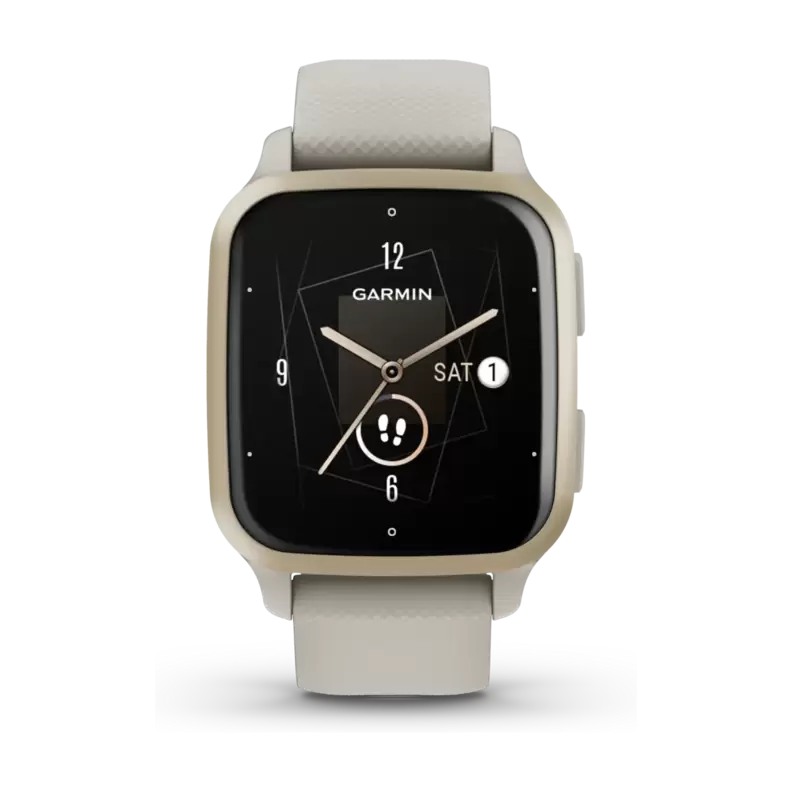 GARMIN VENU SQ 2 MUSIC SMARTWATCH GRAY & CREAM GOLD