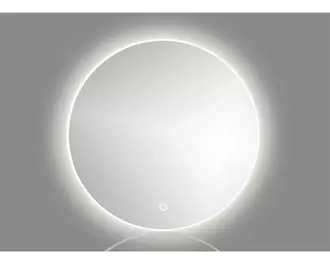 Spegel med belysning CORDIA round line backlight series vit 80x80 cm touchsensor IP44 LED