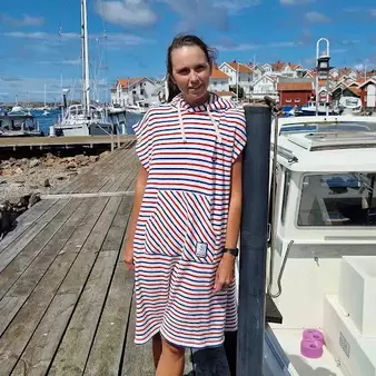 Barbados poncho vuxen