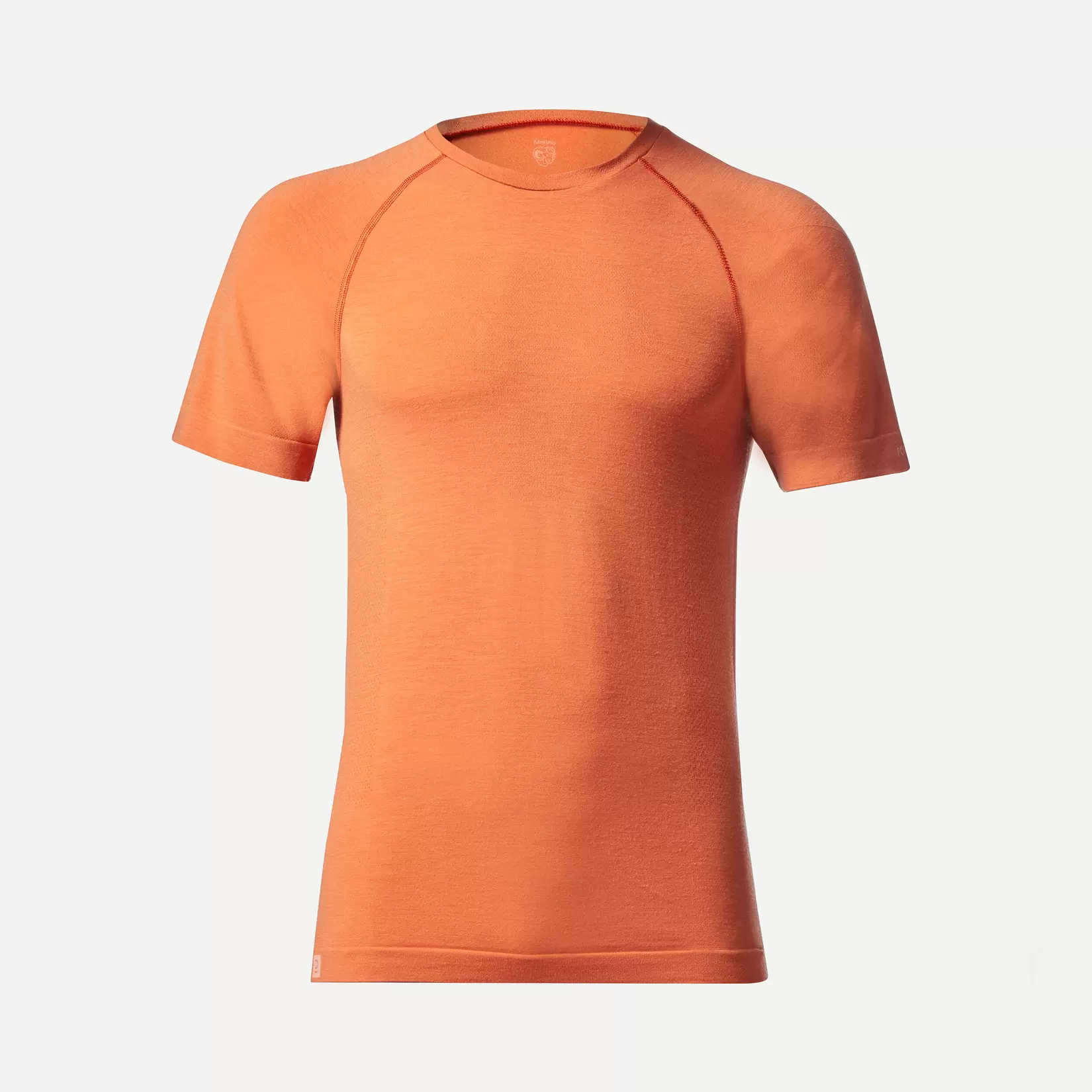 T-shirt sömlös i merinoull för vandring MT900 herr