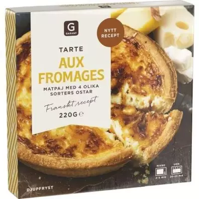 Tarte Aux Fromages Ostpaj, Fryst