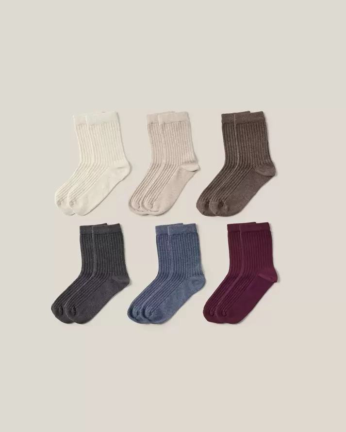6-pack Eco Ribbed Socks