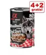 4 + 2 på köpet! 6 x 400 g alpha spirit Dog Meatballsny