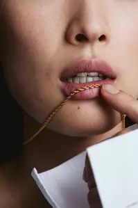 Guldpläterat halsband