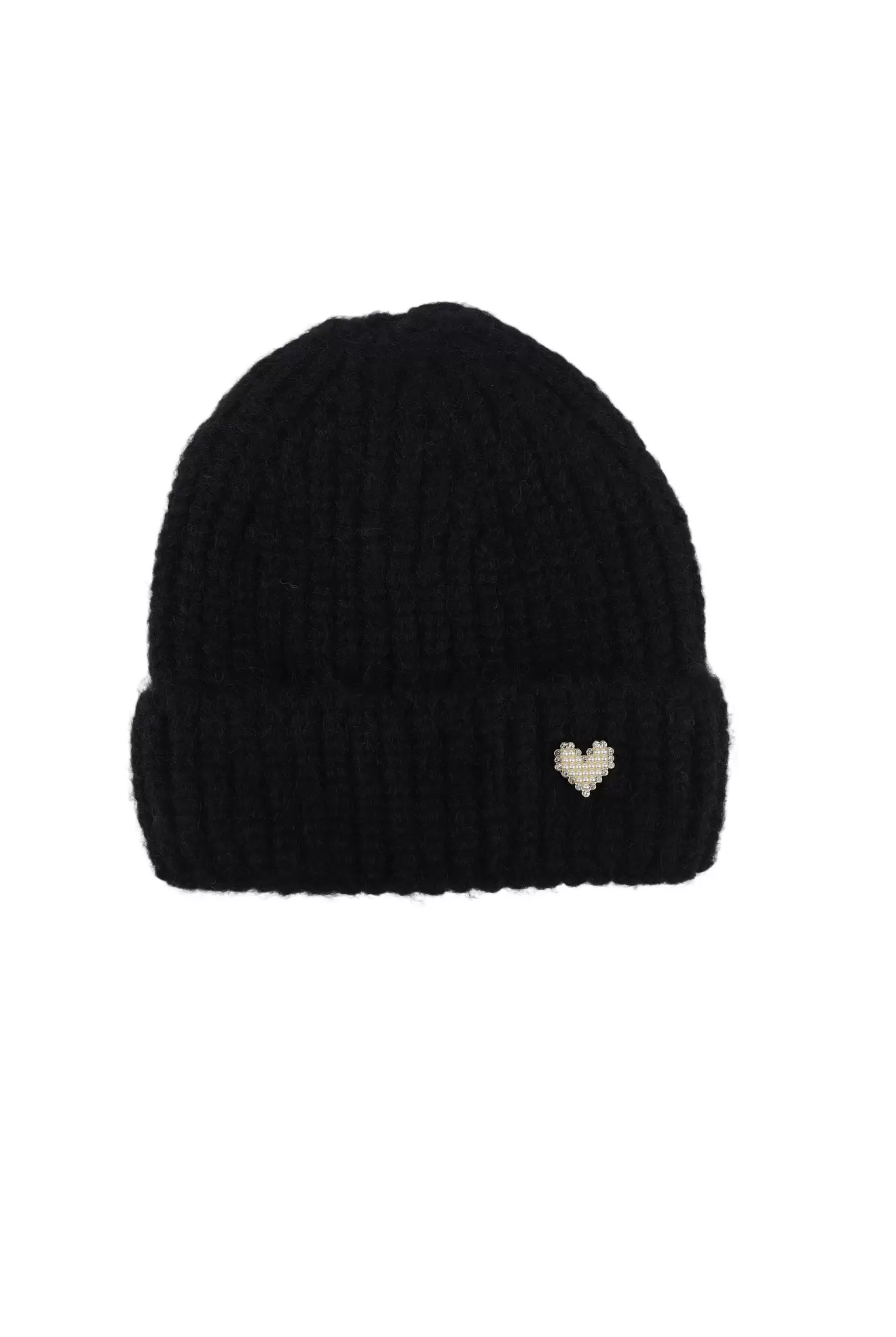 Mössa Heart svart