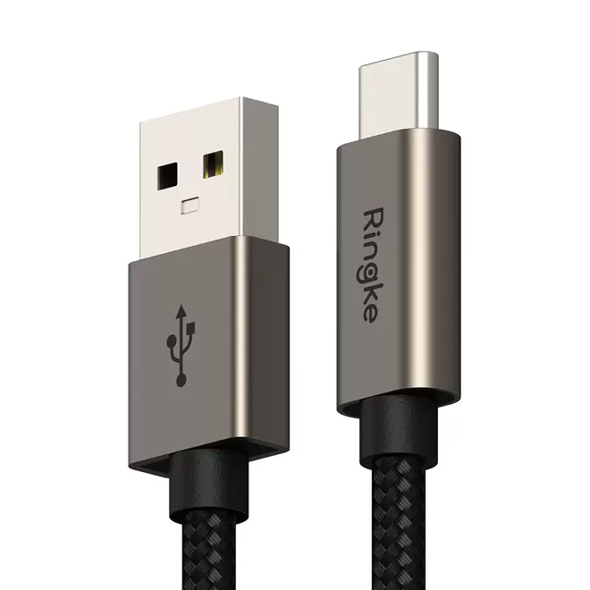 Ringke -Snabbladdnings Laddningskabel USB-A till USB-C 1m, svart