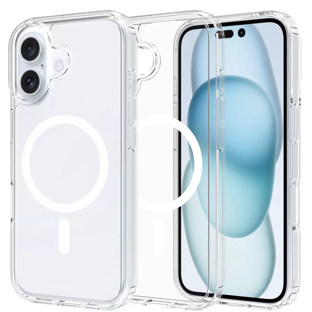 Mobique -iPhone 16 Plus MagSafe Hybrid-skal, transparent