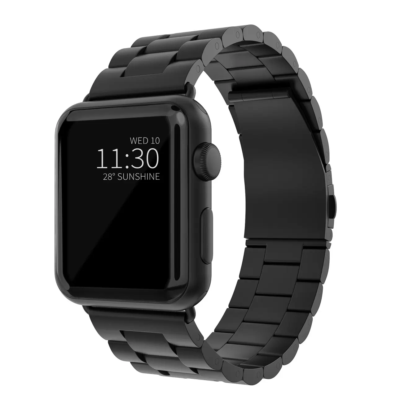 Apple Watch Series 10 46mm Stilrent länkarmband i metall, svart