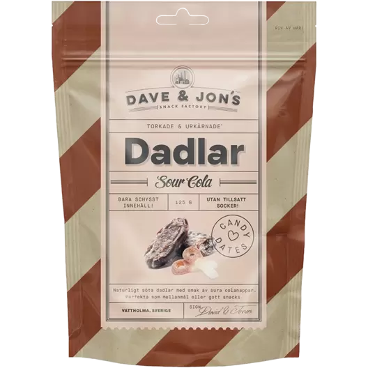 Dave & Jon's Dadlar Sour Cola 125 g