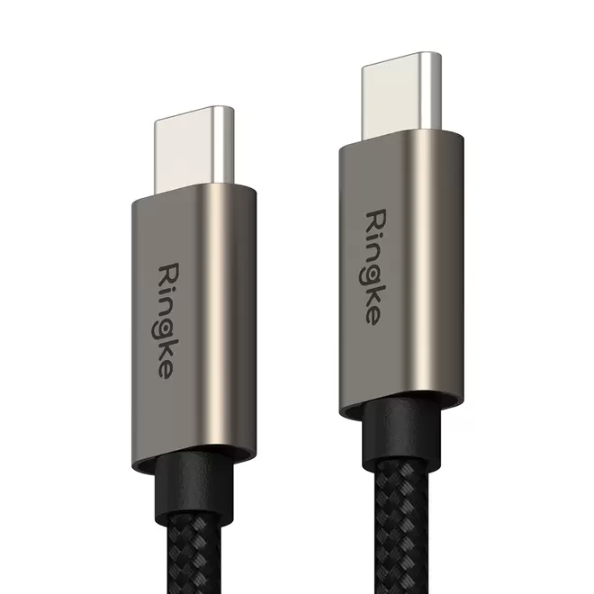Ringke -Snabbladdnings Laddningskabel USB-C till USB-C 0,5m, svart