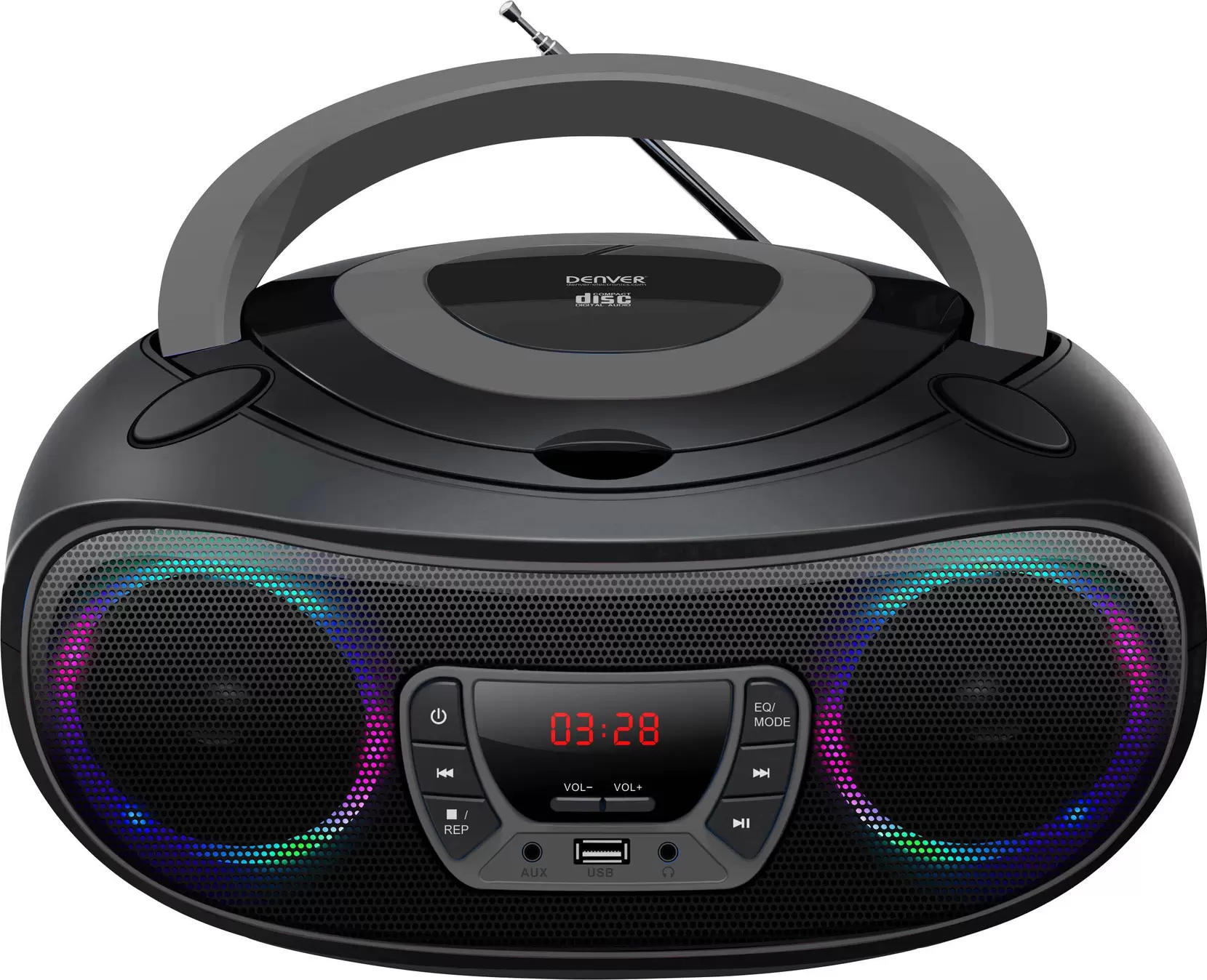 Denver TCL-212BT CD-radio FM AUX, CD, USB, Bluetooth Stämningsbelysning Grå