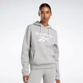 Reebok Identity hoodie i fleece med stor logotyp