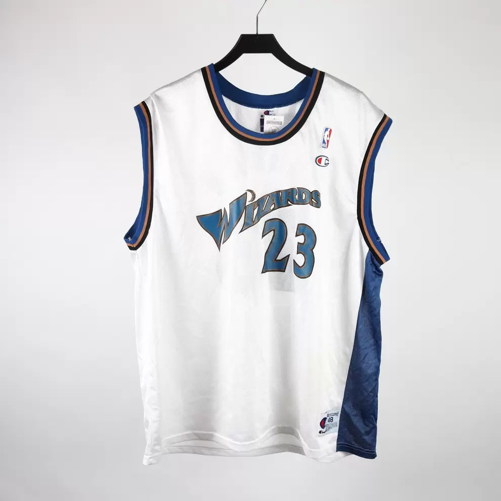 Basketlinne, Wizards, Jordan 23, vit, blå, stl. XL