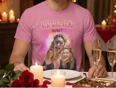 T-shirt med Fotocollage - 90s Design