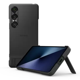 Skyddsfodral med ställ för Xperia 1 VII | Rem som förhindrar att den tappas | Bättre grepp | Mångsidigt stativ