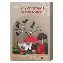 DIY-kit Skapa pappersblommor och vintergrönska av kräppapper