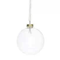 Julgranskulor, runda julkulor av glas, 4 st. Ø8 cm