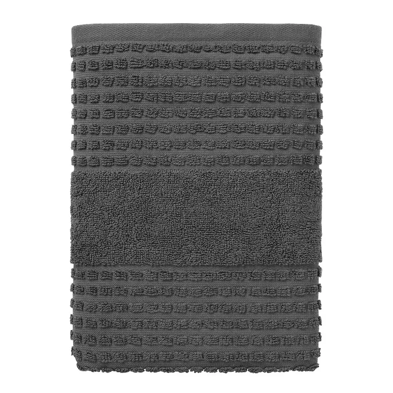 Check Handduk 50x100 cm Mörkgrå