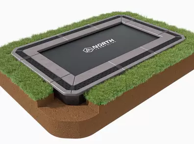 North In Ground + Skyddsnät        Den mest innovativa studsmattan för nedgrävning