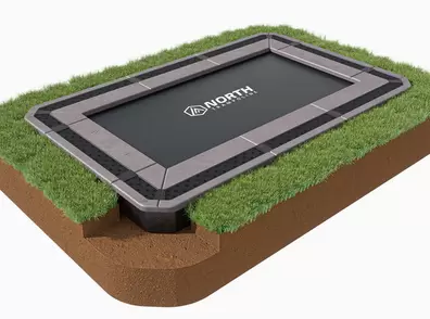 North In Ground + Skyddsnät Den mest innovativa studsmattan för nedgrävning