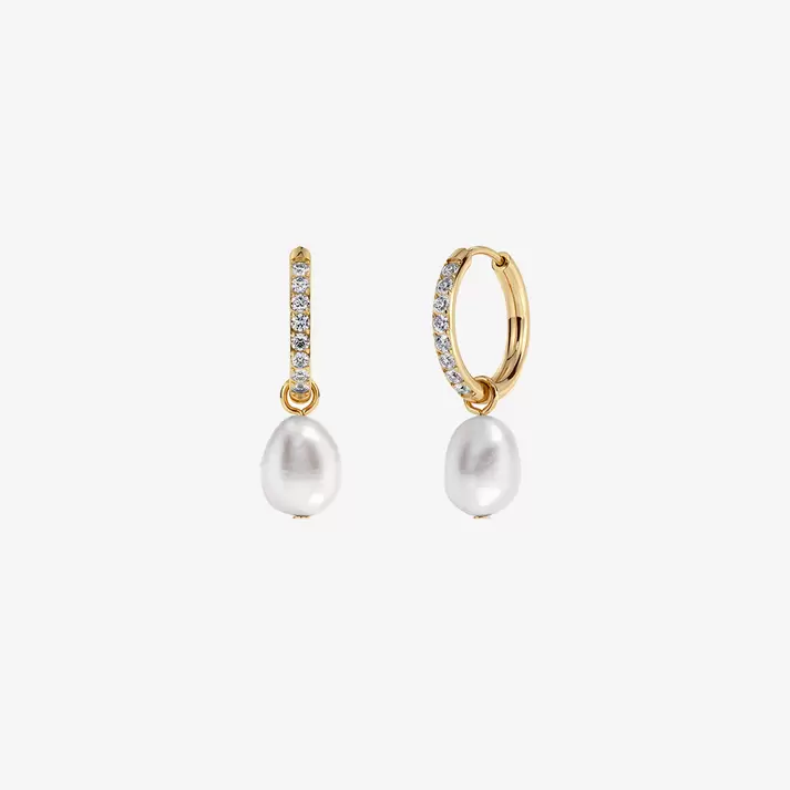 Perla Hoops Sparkle Gold