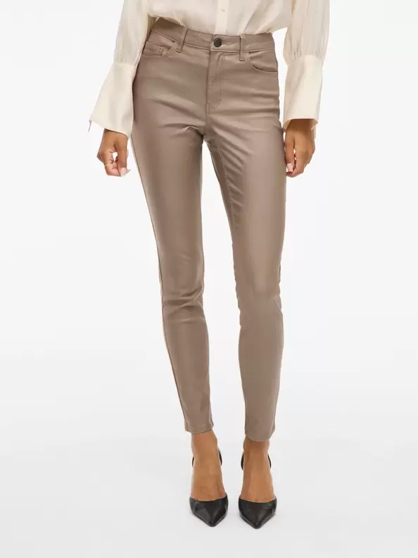 Product carousel image - VISARAH COATED SLIM FIT-BYXOR, Fungi | 1