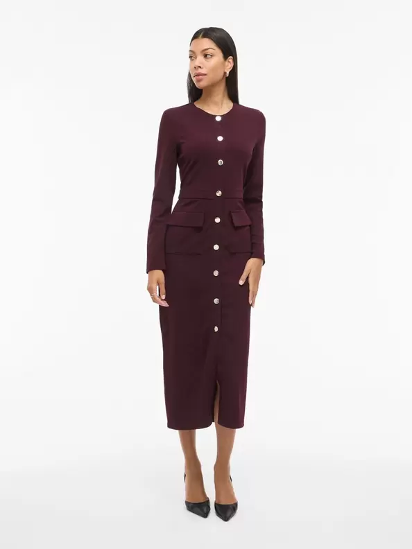 Product carousel image - VICLARA LÅNGA ÄRMAR MAXIKLÄNNING, Winetasting | 1